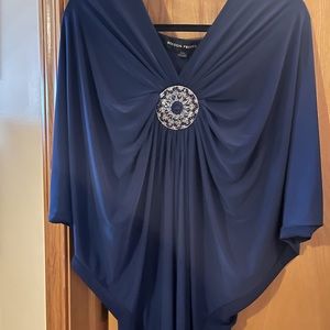 Royal blue dressy tunic top